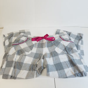 Faded Glory Grey & White Pajama Bottoms Large